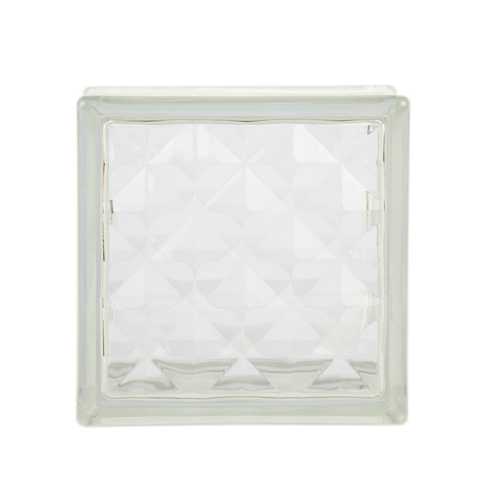 Tijolo Vidro 19x19x8cm Jewel Clear Incolor Vitraltec
