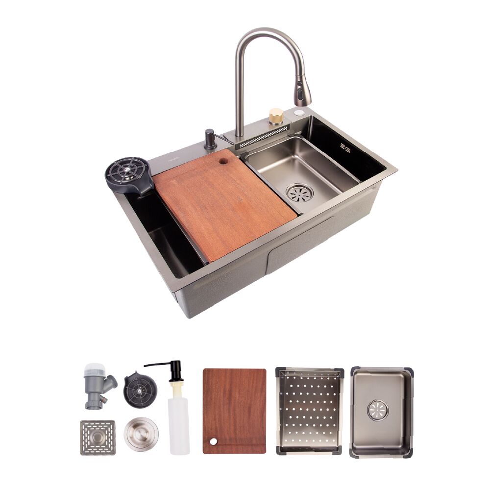 Kit Cuba para Cozinha de Embutir com Misturador e Acessórios 75x46cm Addra