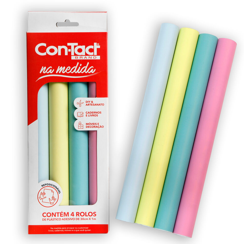 Rolo Adesivo na Medida Pastel Lover 0,30x1m Plavitec