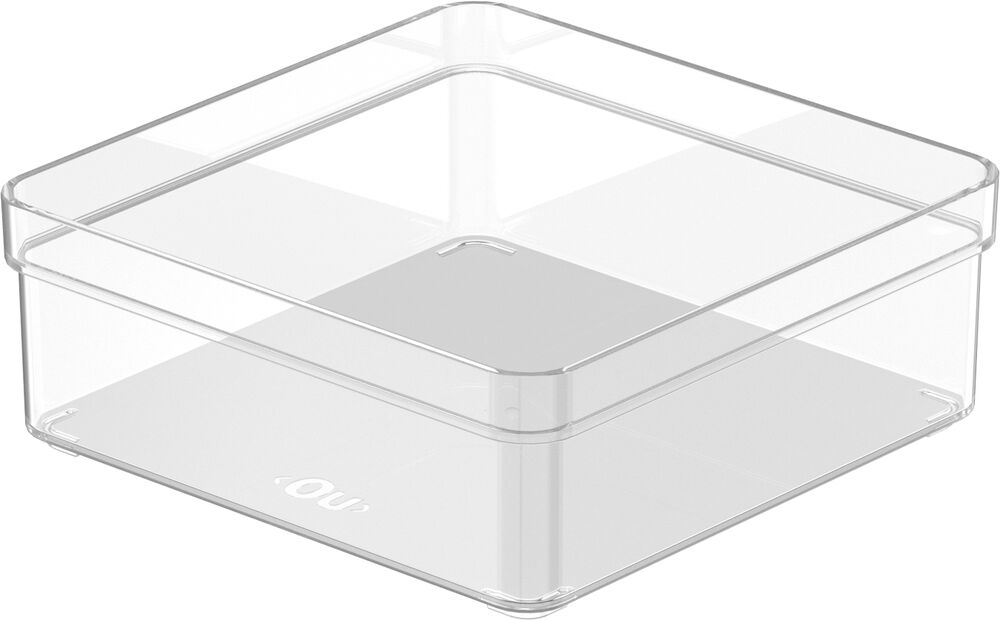 Organizador de Gaveta Clear Acrilico 15x15x5,6cm Natural Martiplast
