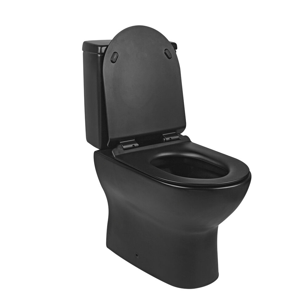 Kit Vaso Sanitário com Caixa Acoplada Acionamento Duplo 3/6L New Monaco Black Matte Addra