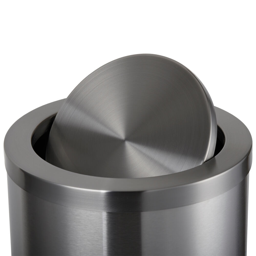 Lixeira 9 Litros Basc Flip Inox Polido 20,5x27,5cm Casa&Ideia