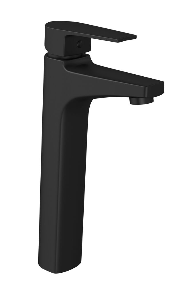 Misturador Monocomando de Lavatório para Mesa Bica Alta Level Black Matte 1/2