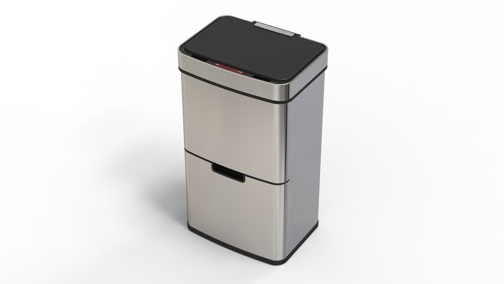 Lixeira Automática 61L Otsu Aço Inox C/3 Casa&Ideia