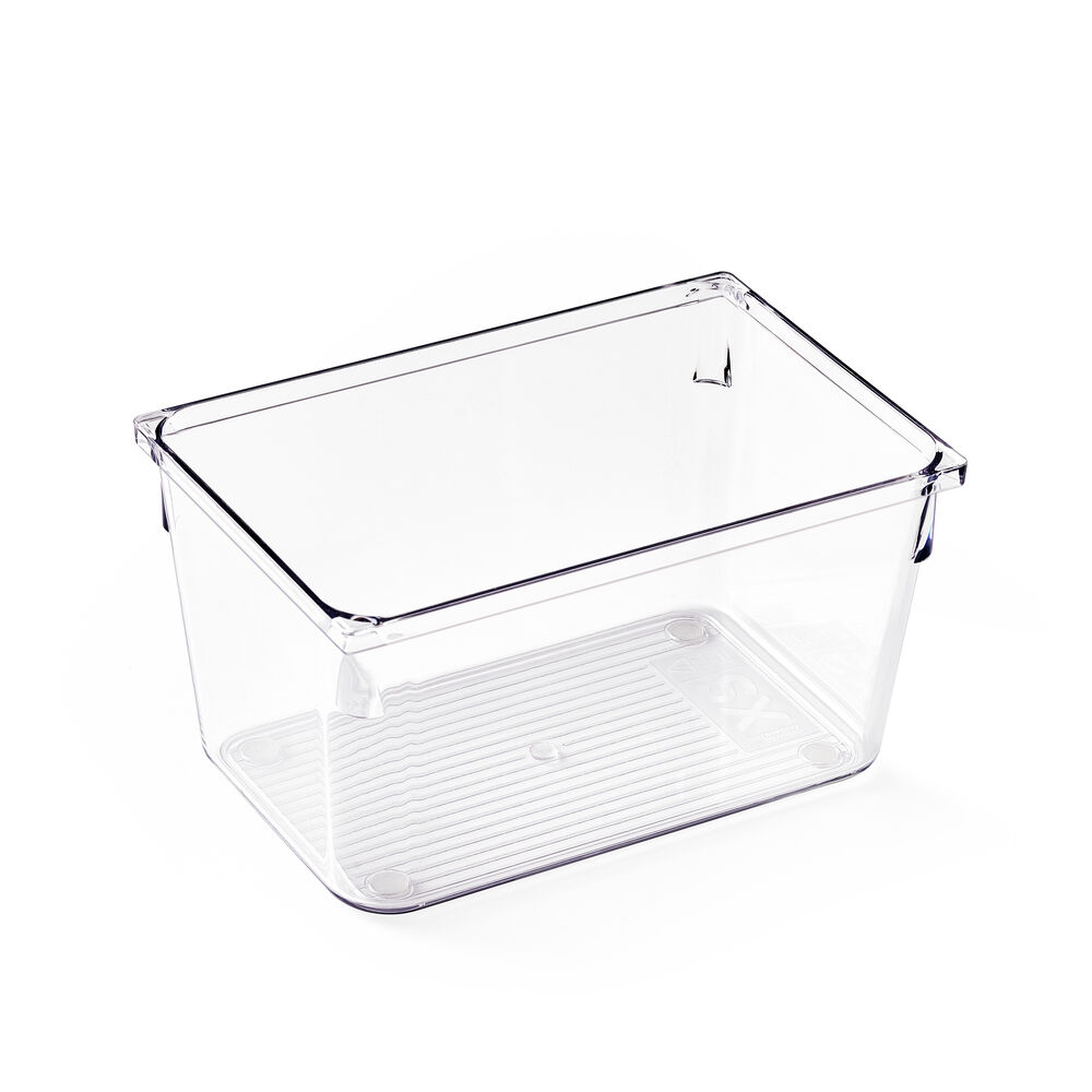 Cesto Organizador Amarilis Transparente Retangular 10,2x15,2cm 1,3l Casa&Ideia