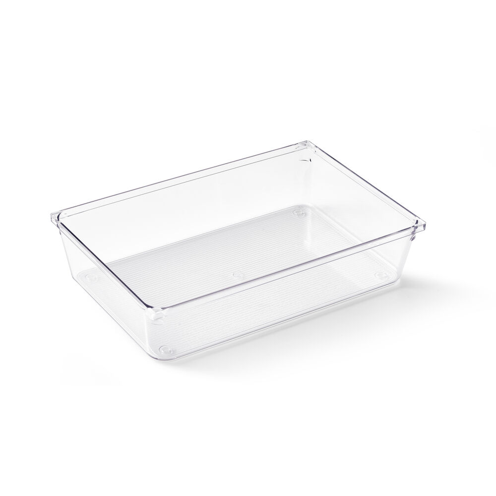 Cesto Organizador Amarilis Transparente Retangular 15,2x22,9cm 1,8l Casa&Ideia