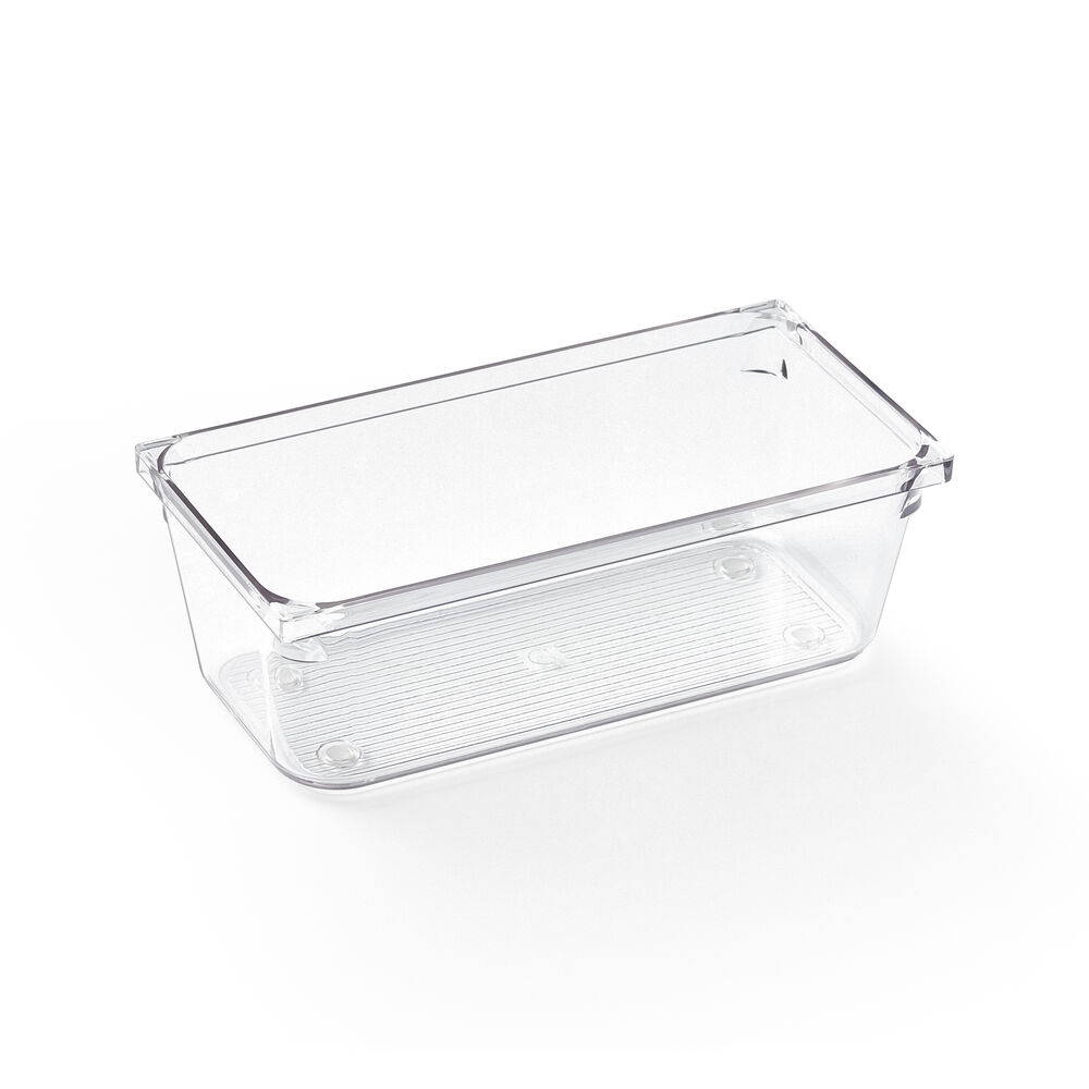 Cesto Organizador Amarilis Transparente retangular7,6x15,2cm 0,6l Casa&Ideia