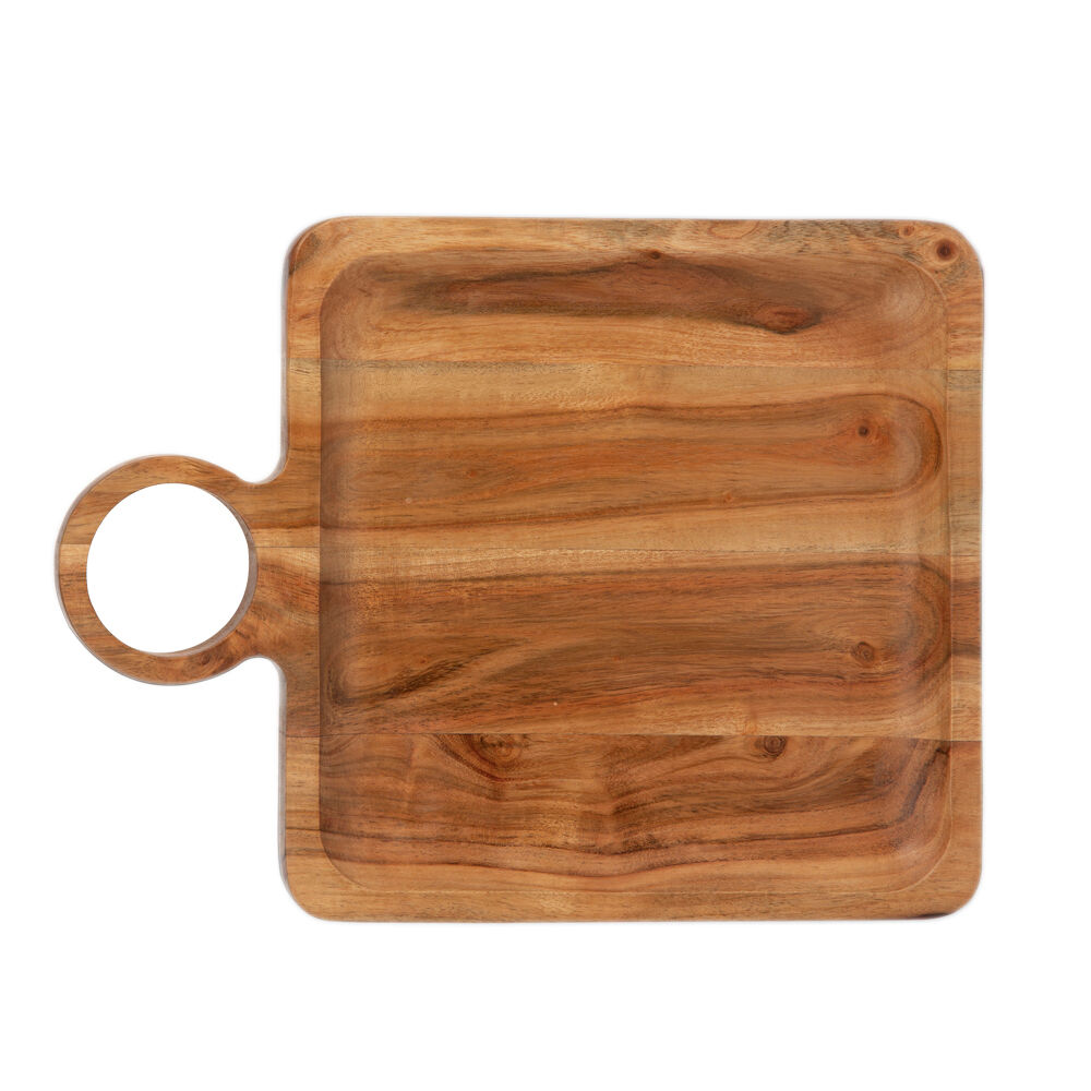 Tabua de Cozinha Spina 33x24x2,5cm Madeira Natural Retangular Casa&ideia