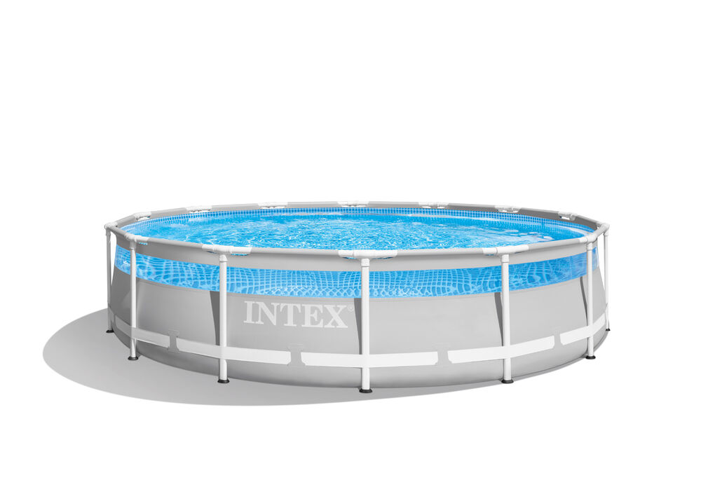 Piscina Armação Metal 12.706l Com Acessórios Cinza Intex