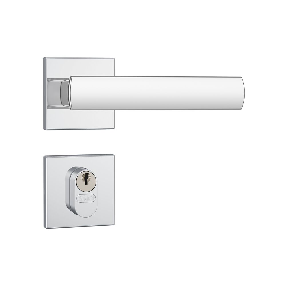 Fechadura Roseta Quadrada Externa 40MM 803/35 Inox Stam