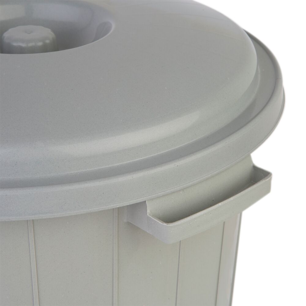 Lixeira Com Tampa Plástico Cinza Smoke 25l Casa&Ideia