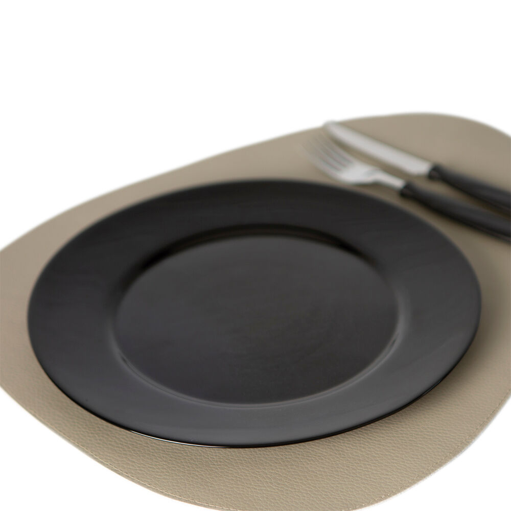 Prato Raso Preto Vidro 27cm Casa&ideia