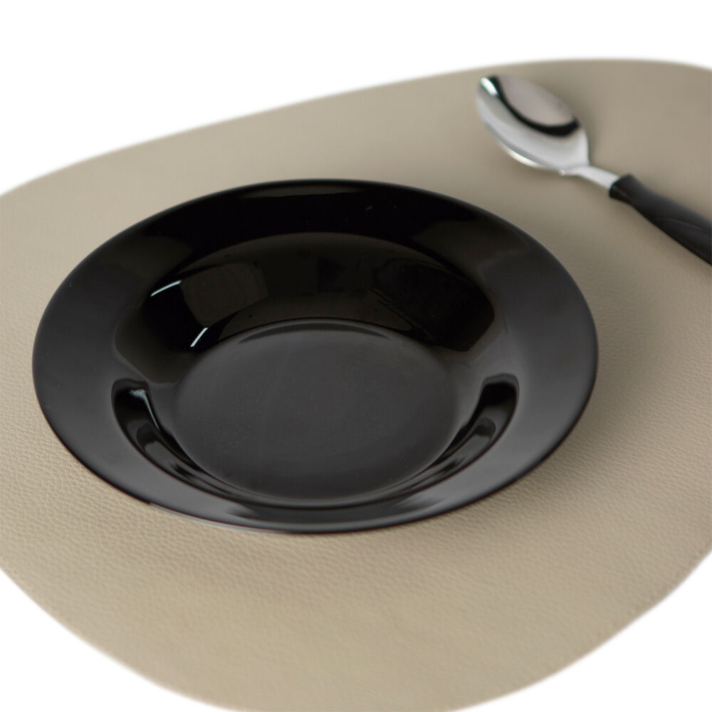 Prato Fundo Preto Vidro 20cm Casa&ideia