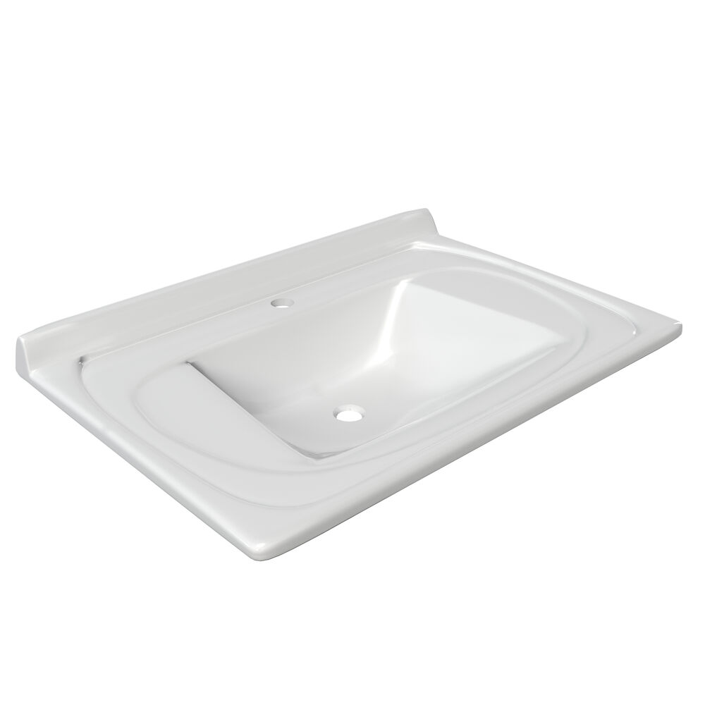 Kit Gabinete para Banheiro Suspenso MDF/MDP com Cuba Cairo Branco/Cinamomo 65cm C-Linea
