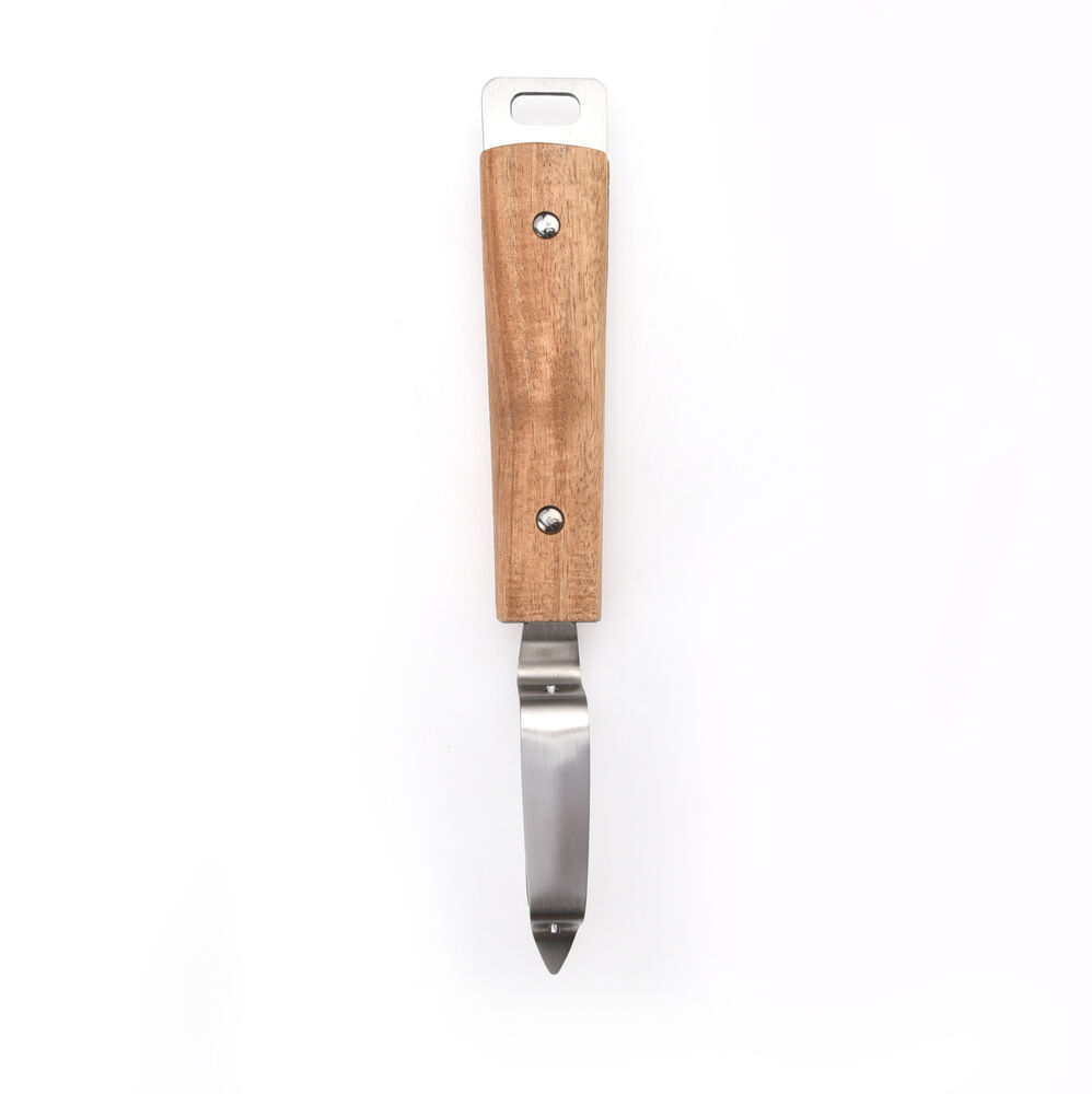 Descascador Com Cabo de Madeira Acacia Fosco Inox Casa&ideia