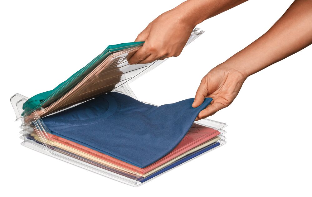 Organizador Plástico p/ Camiseta My Closet Cristal 29,5x34,5x6,5cm