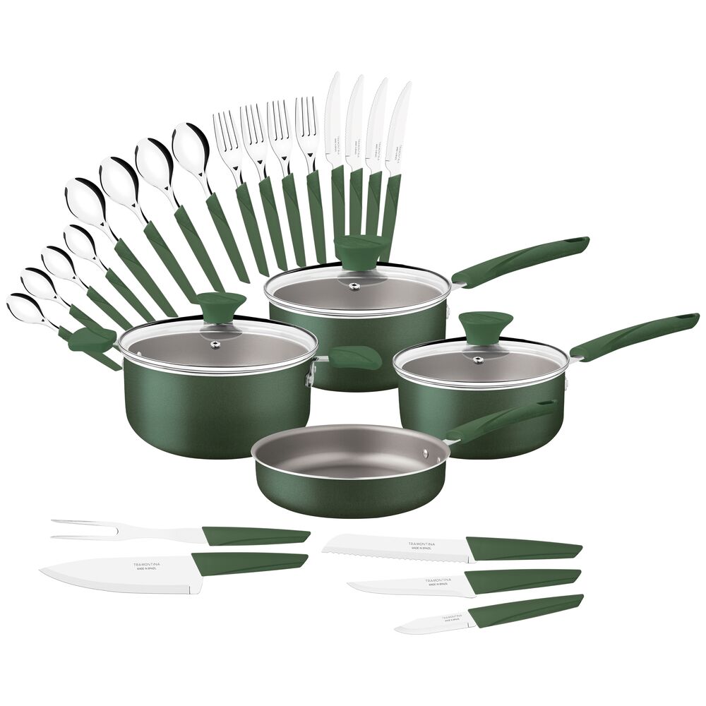 Kit Cozinha 25 Peças Lyf Verde Tramontina