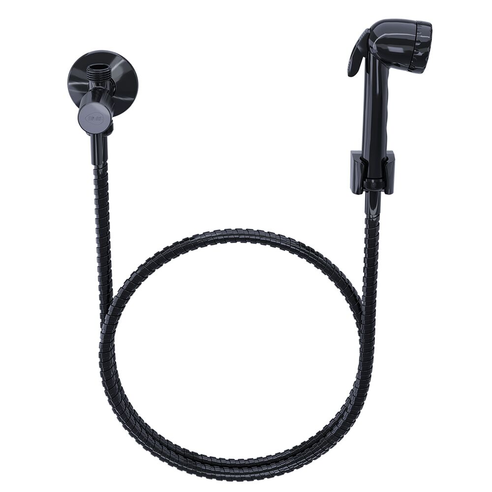 Ducha Higiênica com Registro Preto Blukit