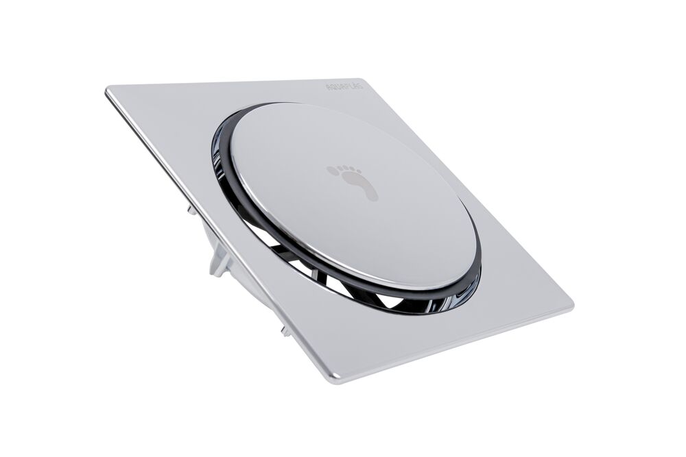 Ralo Click 15x15 Quadrado Cromado Stamplas