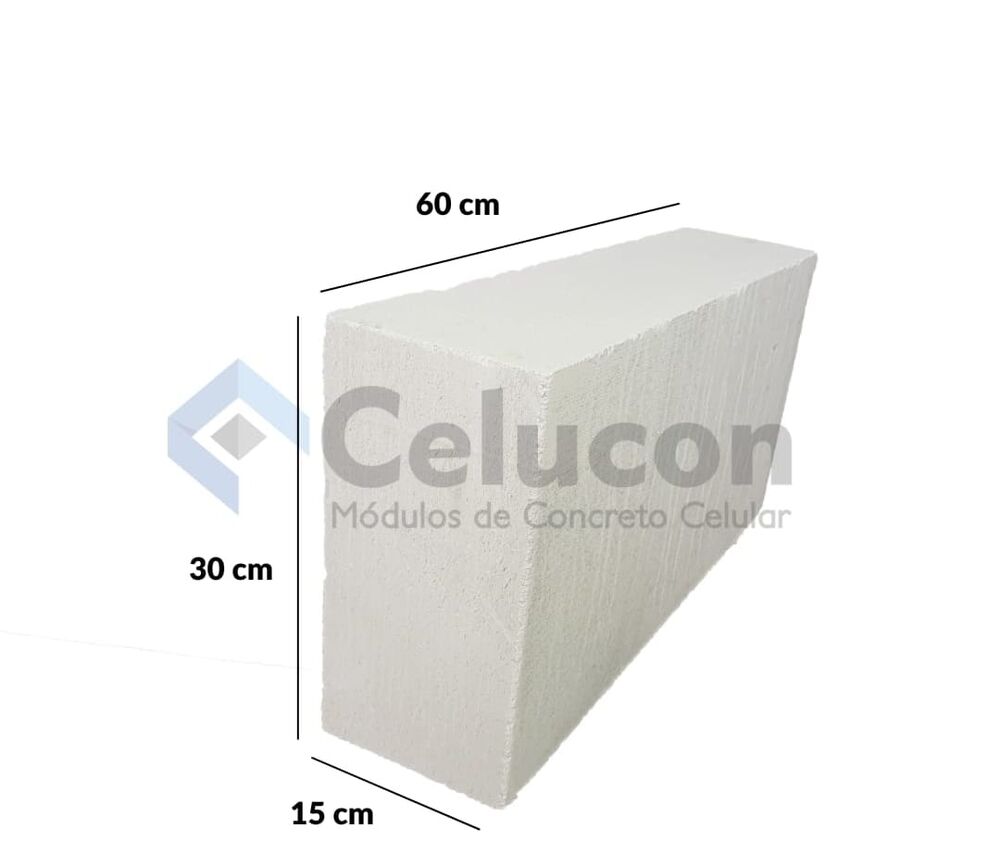 Bloco Celular de Cca 15x30x60cm Celucon
