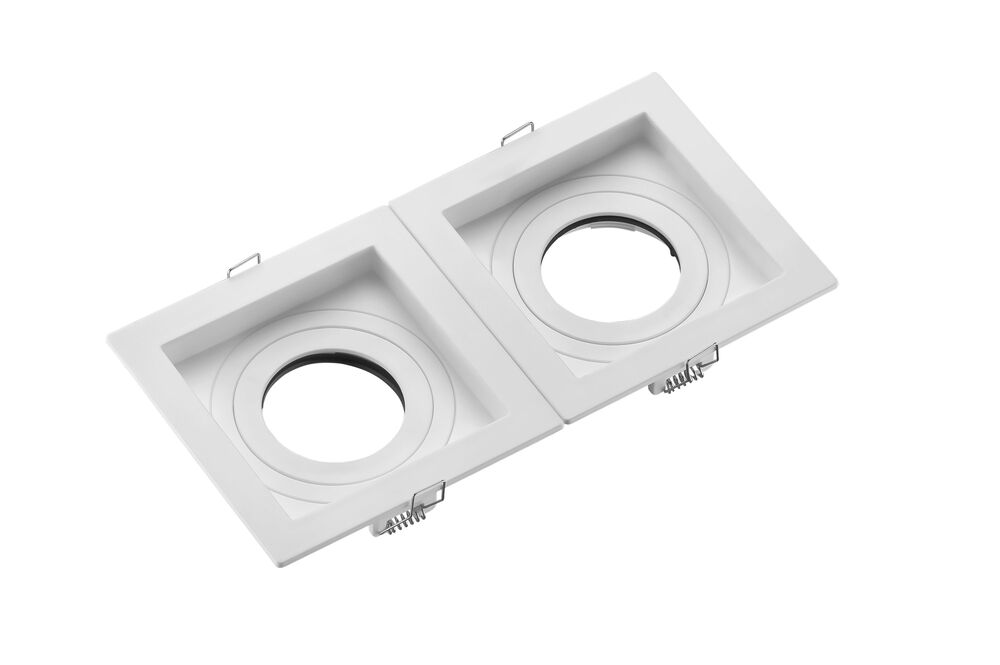 Spot Embutir Quadrado Recuado Branco 2 Lâmpadas Par20 Play Branco Bivolt Vitralux