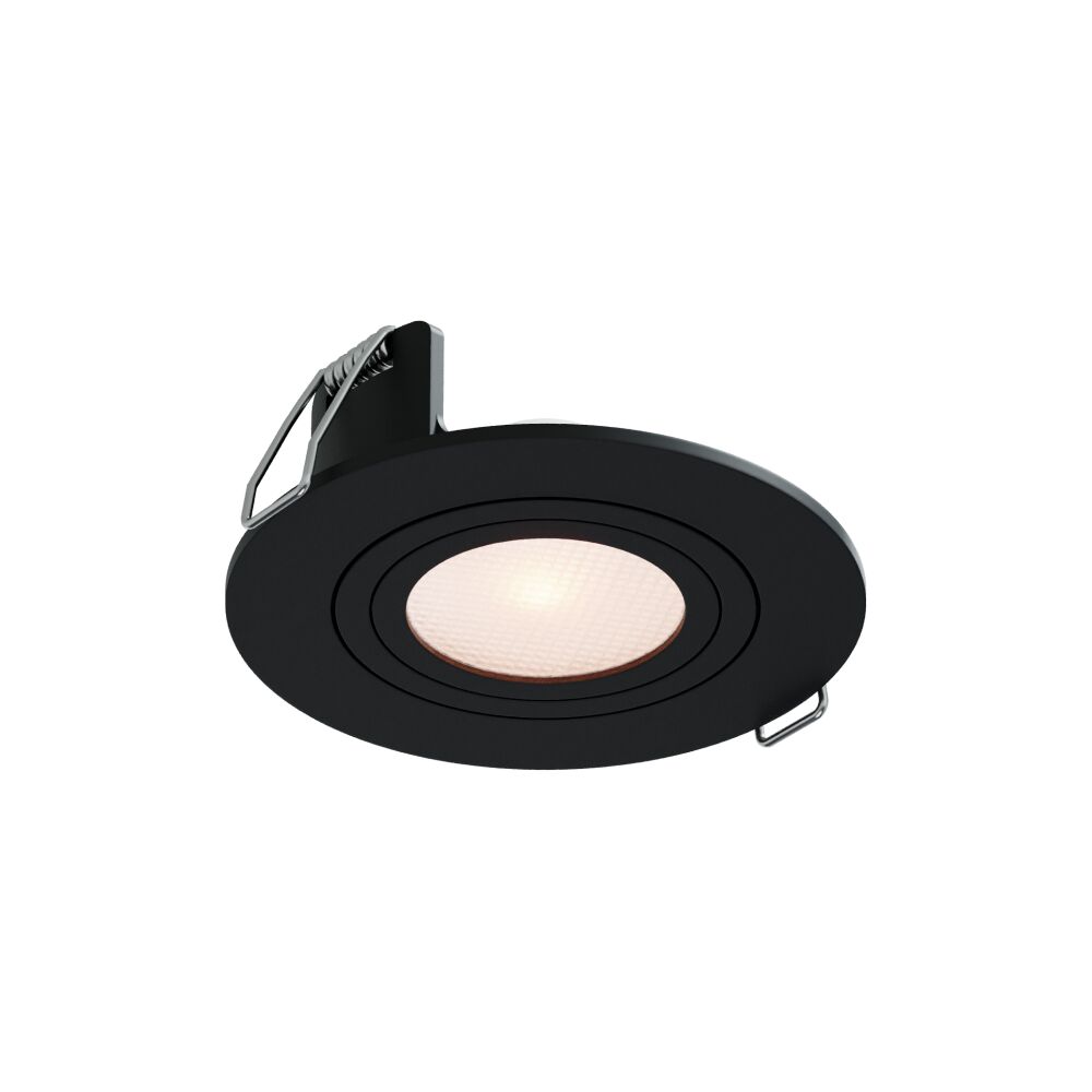 Spot Embutir Redondo Mr16 Preto Gu10 Play Bivolt Vitralux