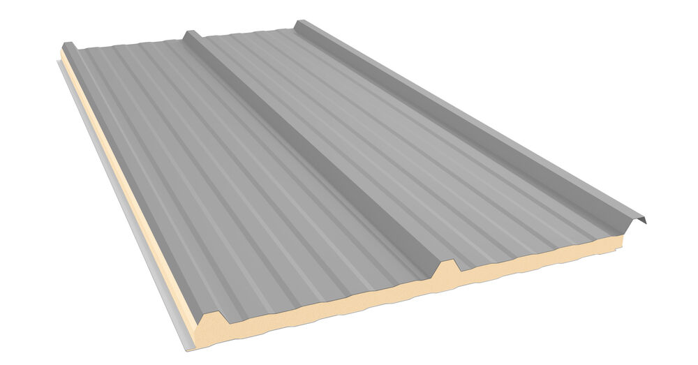 Telha Termica 1,00X5,65mx20mm Aço Filme Grafite Kingspan