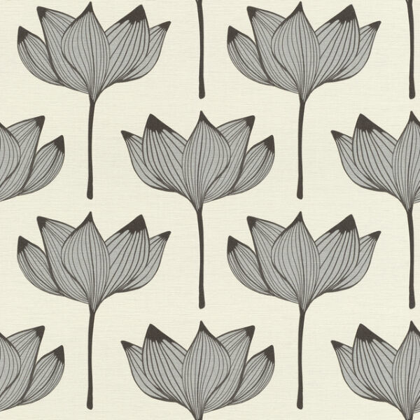 Papel Parede Folhagens Branco 0,53x10m Diagonal