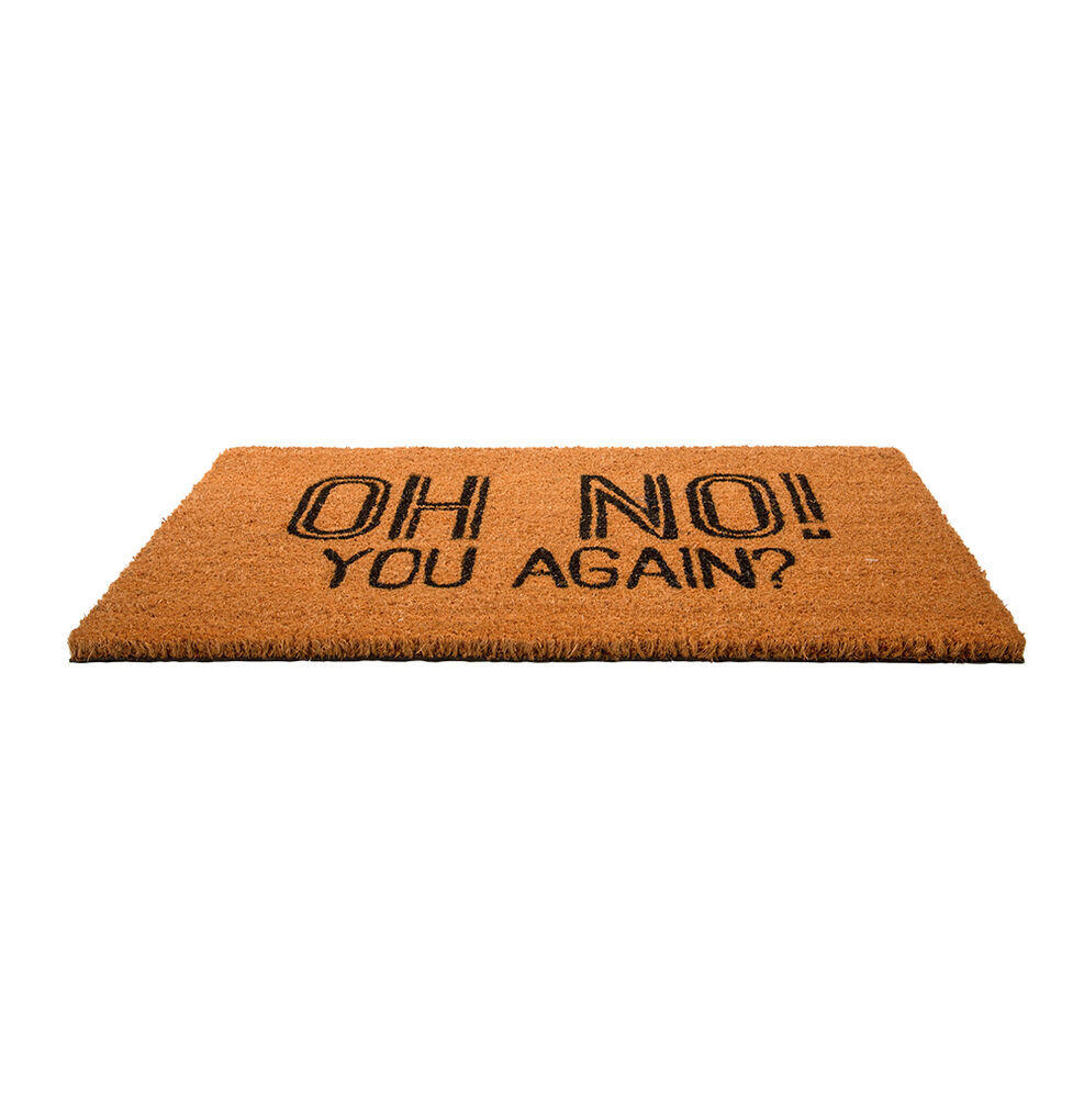Capacho Fibra 40x60cm Oh No Natural Preto Diagonal
