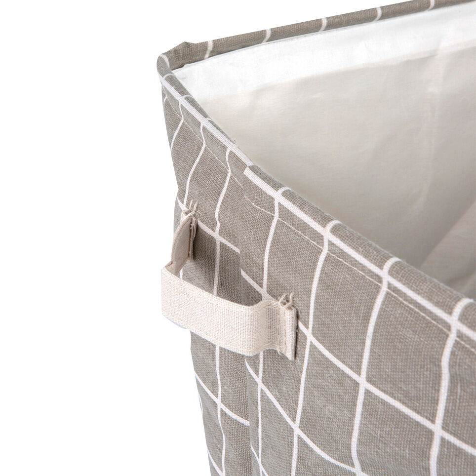 Cesto para Roupa Com Alça 35x50cm Cinza Diagonal