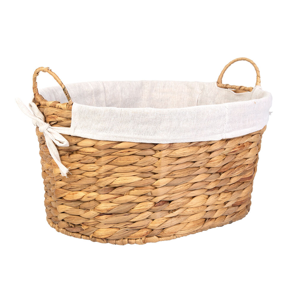 Cesto 40cm Com Forro Natural Diagonal