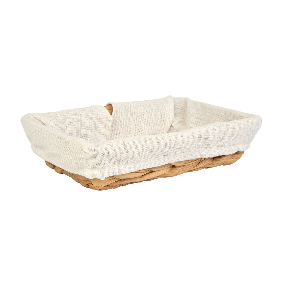 Cesta Decorativa 22cm Com Forro Natural Diagonal