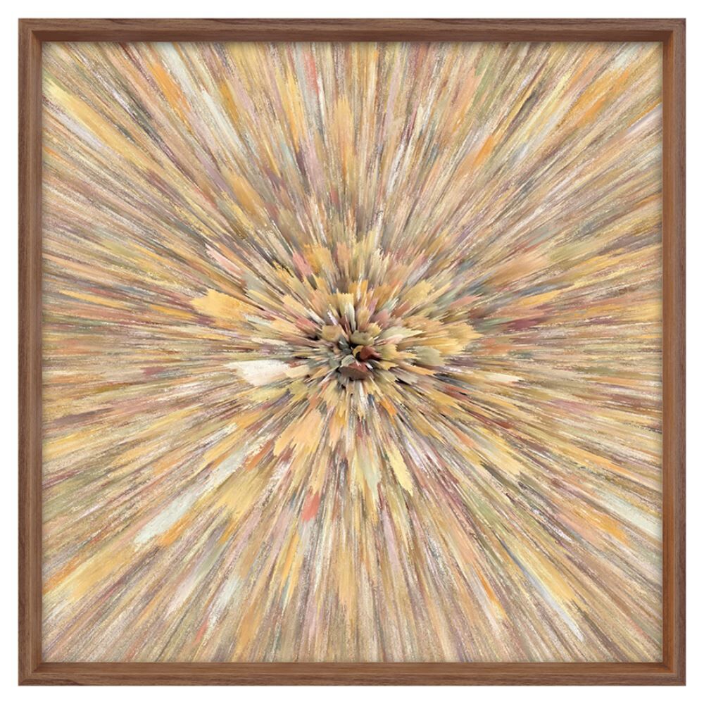Quadro Abstrato 50x50cm Bege Tropical Artes