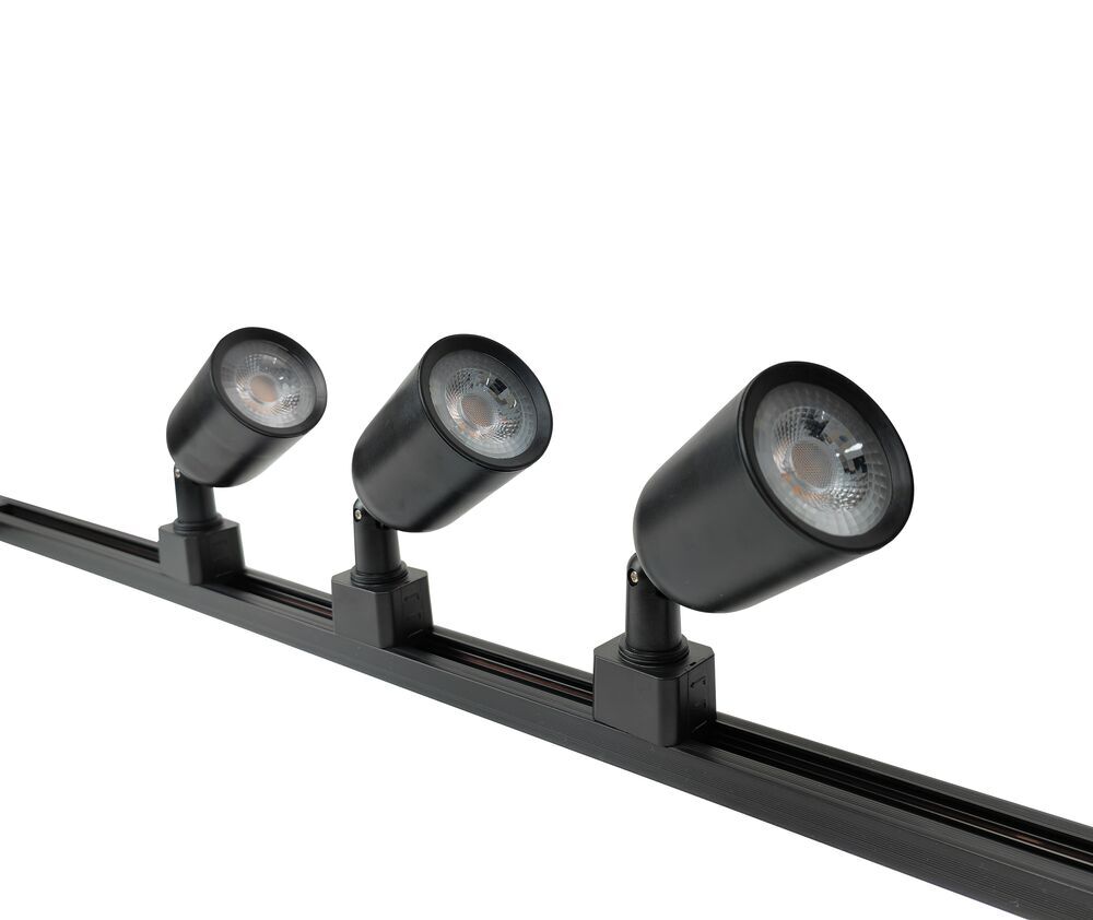 Kit Trilho 3 Lâmpada  5w Bivolt Preto 3000k Vitralux