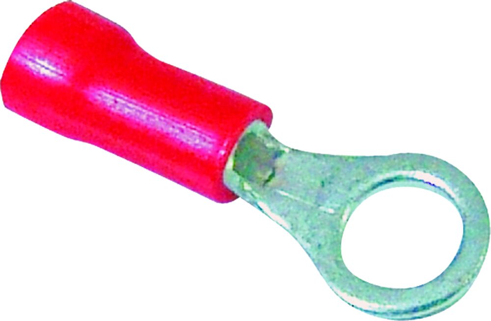 Terminal Anel 6,5mm 10 Peças Vermelho A Santos