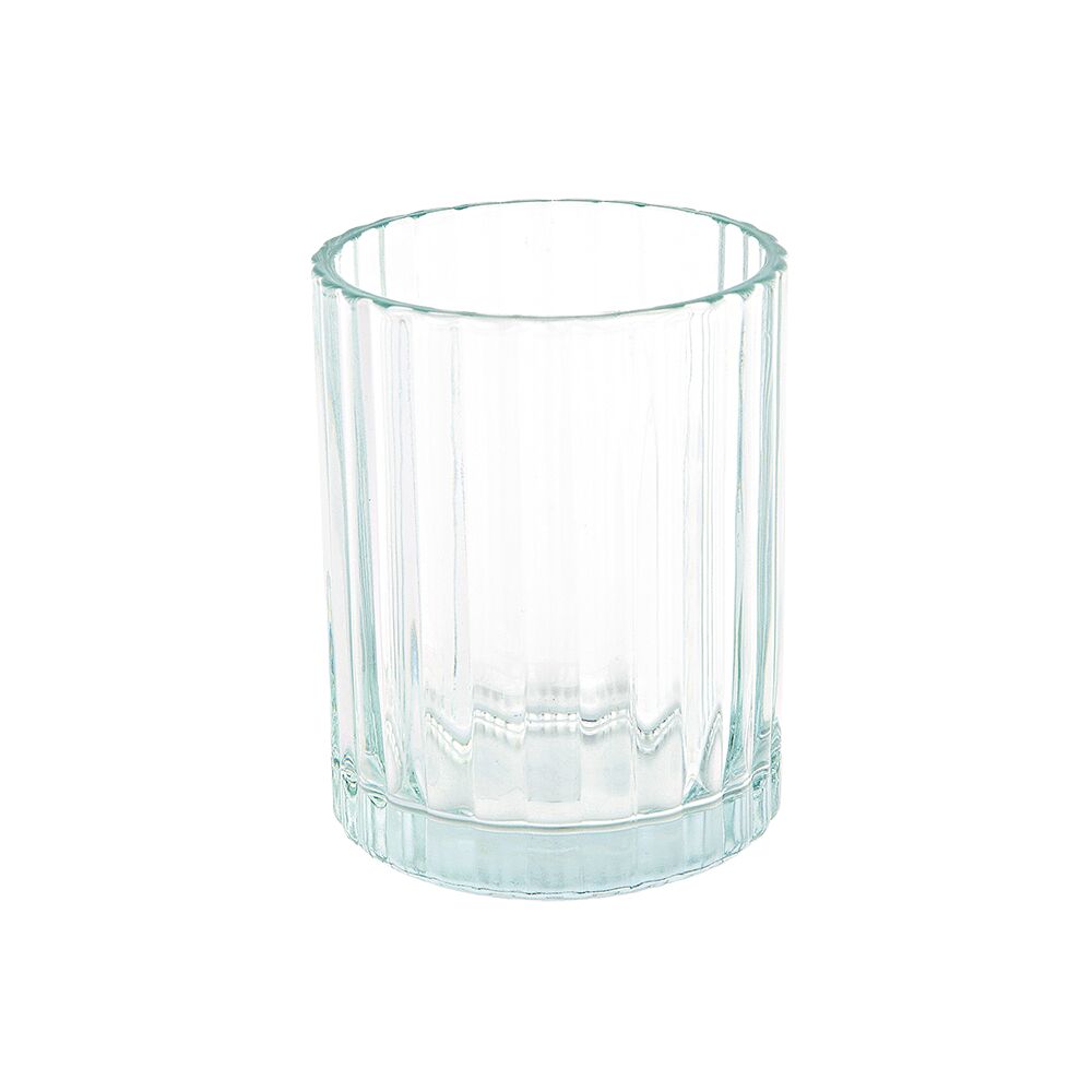 Porta Escova Dente Texturik Vidro 320ml Transparente Casa&ideia