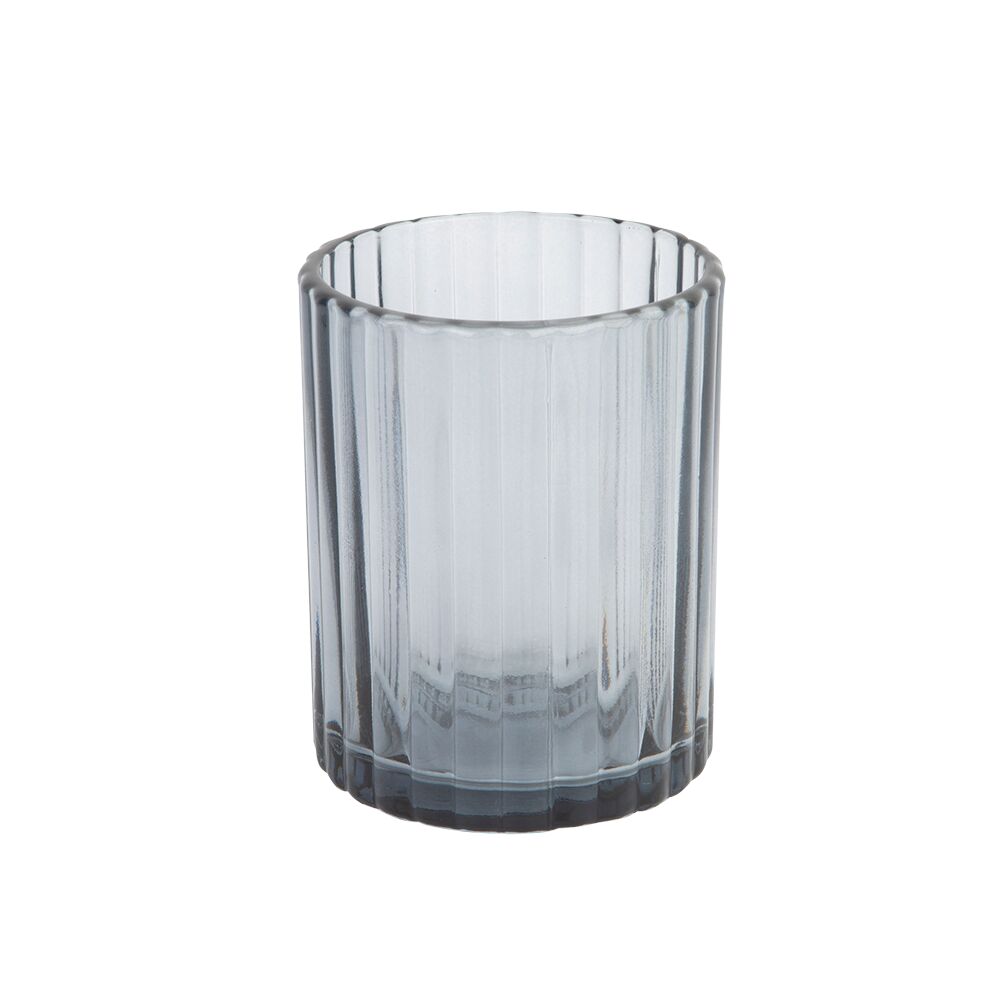 Porta Escova Dente Texturik Vidro 320ml Fume Casa&ideia