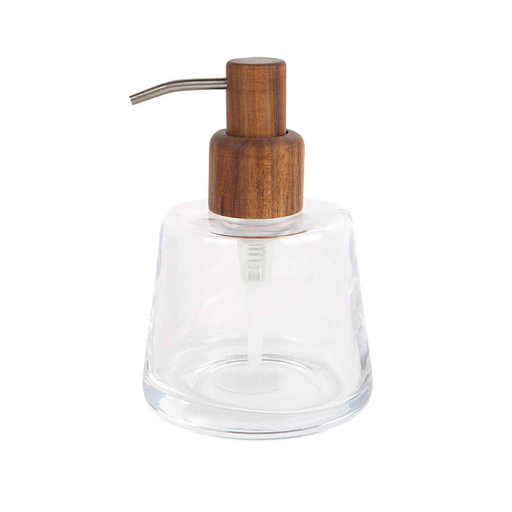 Saboneteira Liquida Ayo 10x10cm Transparente Redonda Casa&ideia