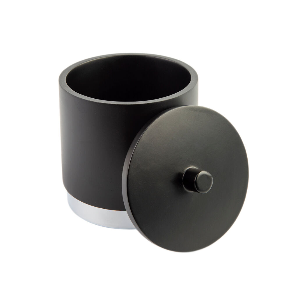 Porta Algodão Lumiah 10,1x10,1cm Preto Casa&ideia