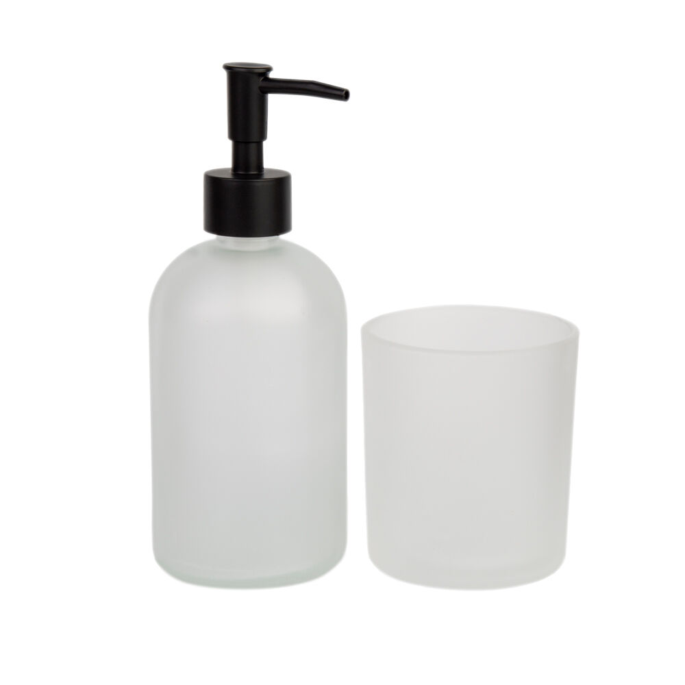 Kit Para Banheiro 2 Peças Vidro Fosco Ambar Casa&ideia