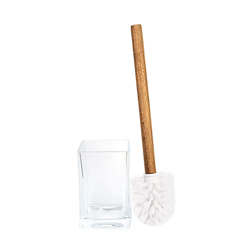 Escova Sanitária Ayana 14x9,5cm Vidro Transparente Quadrada Casa&ideia