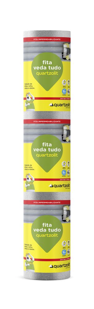 Fita Veda Tudo 0,90x10m Sleeve Alumínio Quartzolit