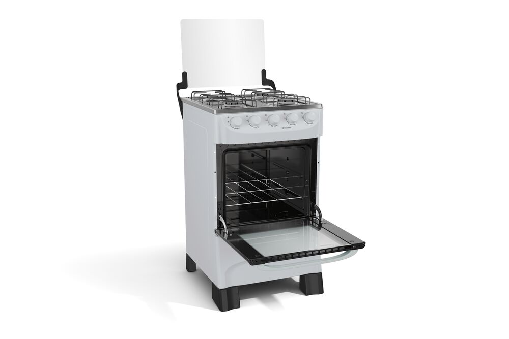 Fogão de Piso 4 Bocas Fogão Mfi4ba 4b Branco Bivolt Mueller