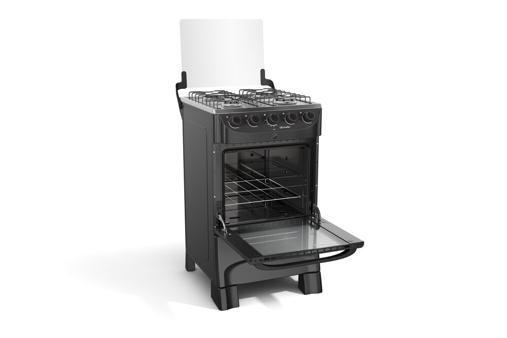 Fogão de Piso 4 Bocas Mfi4bb Preto Fosco Bivolt Mueller