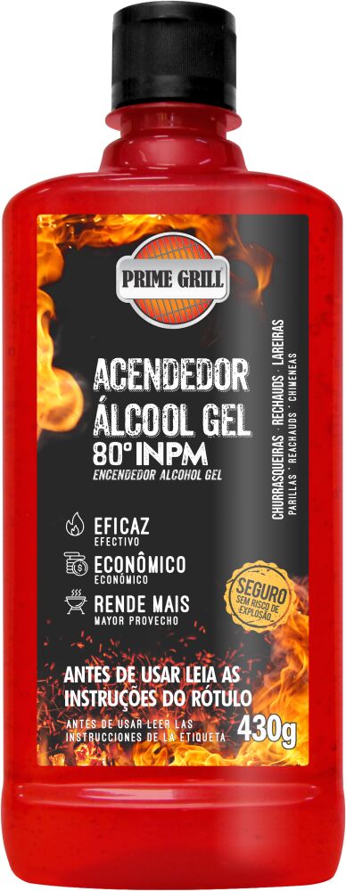 Acendedor 430gr Álcool Gel Prime Grill