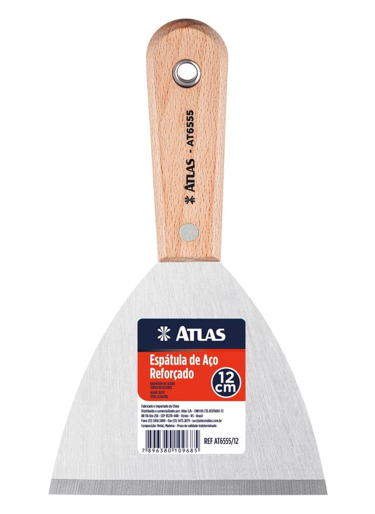 Espátula de Aço Acessórios Marrom 21cm Atlas
