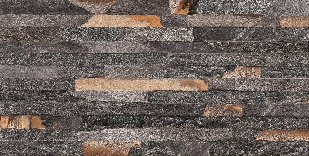 Piso Cerâmico Mal38010r Preto Cobre Granilhado Retificado Externo 35x70 Incefra