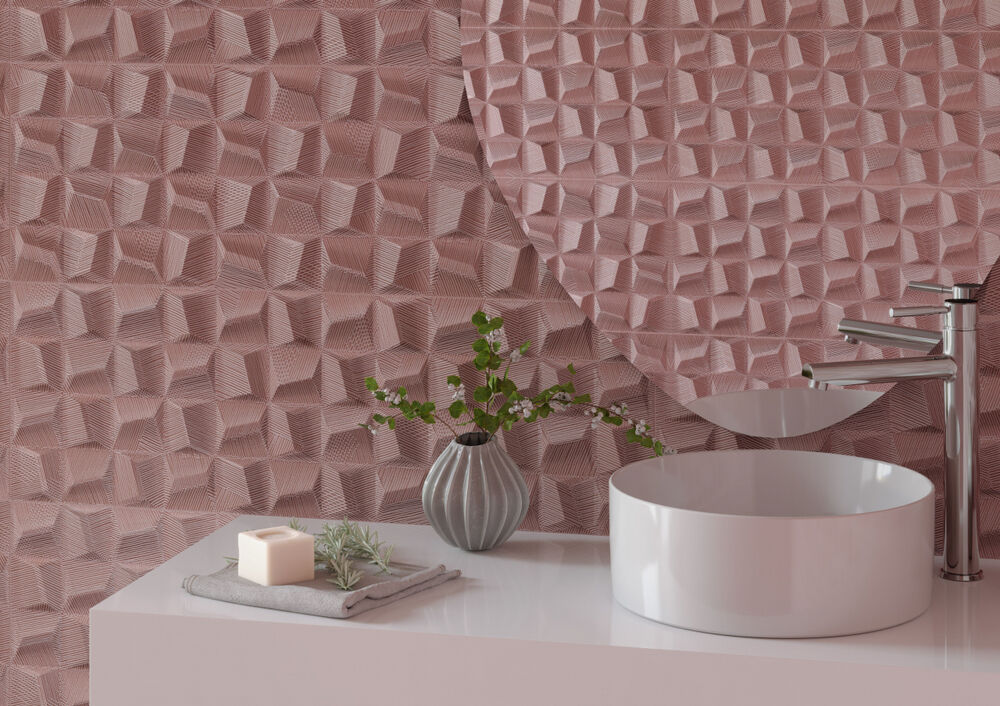 Revestimento Parede Cubic Coral Retificado Mate 30x90 Eliane