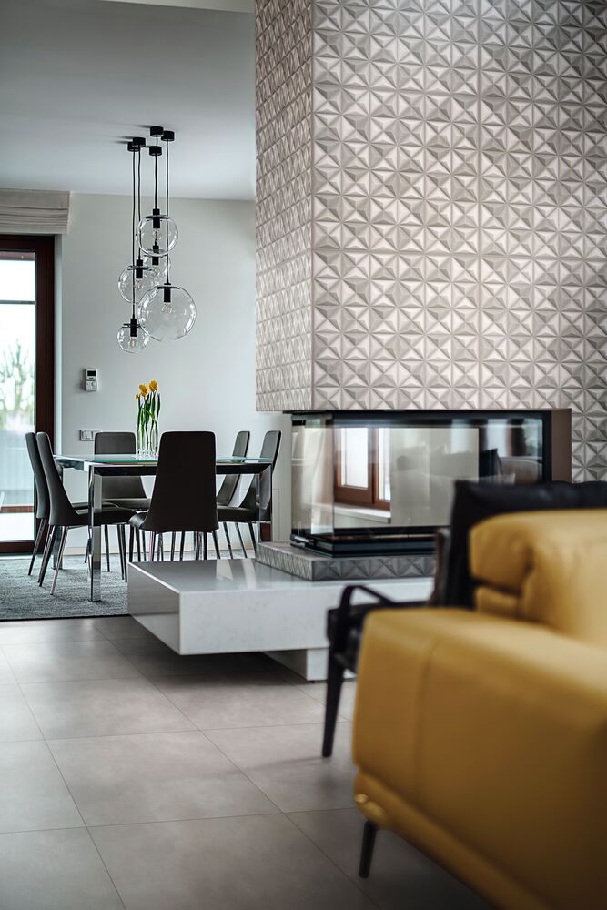 Porcelanato Cement Blend Cinza Claro Retificado Acetinado 61x61 Realce