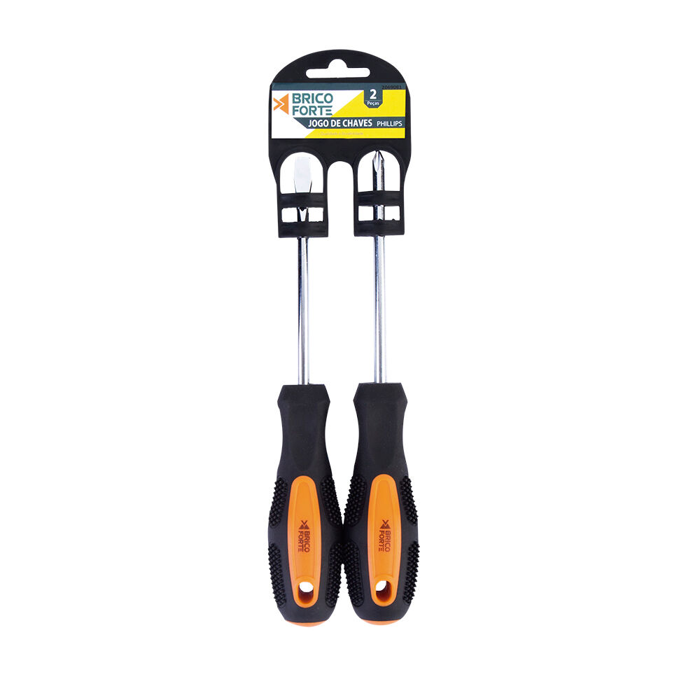 Jogo de Chave Philips 2 Peças 21x7x3,5cm Aço Pvc Brico Forte